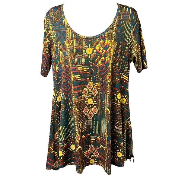 LuLaRoe Top Perfect T Simply Comfortable Stretch NEW XS Short Sleeves Side Slits - Picture 1 of 11
